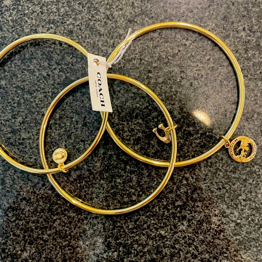 Coach Hold Bangle Bracelet Set NWT